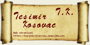 Tešimir Kosovac vizit kartica